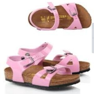 Girls Pink Rio Birkenstock Sandals Shoes L2 210